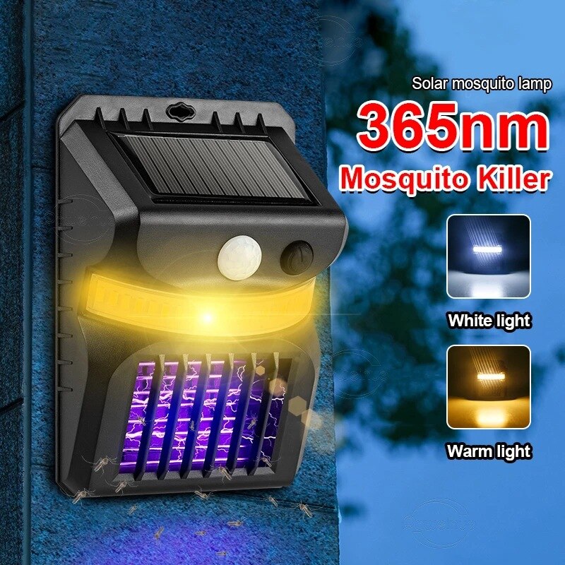 Led Solar Motion Sensor Mosquito Light Outdoor Waterproof Garden Wall Lamp Corridor Street Path Night Light for Home Decor